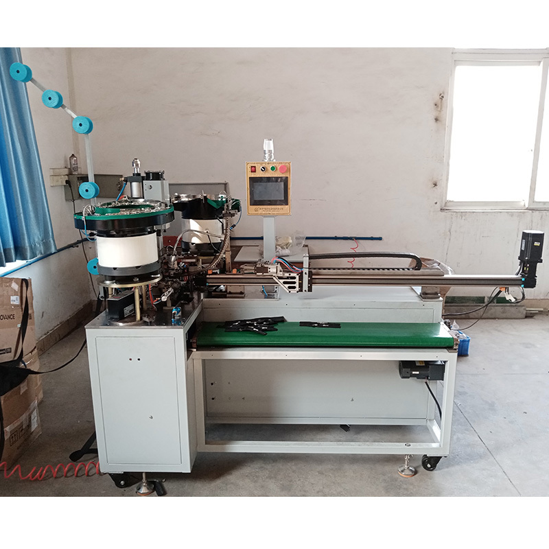 Latest zipper slider mounting and cutting machine factory used in nylon zipper production