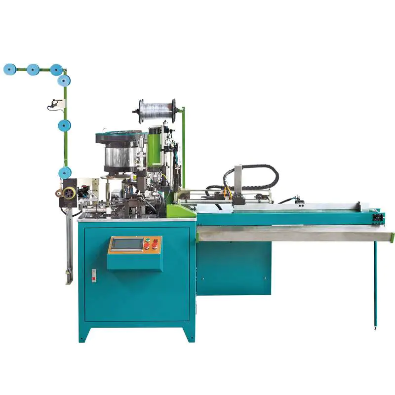 Fully automatic Nylon Cutting, Slider mounting, Ultrasonic U type Top Stop Machine( 3-in-1 machine) ZY-802N
