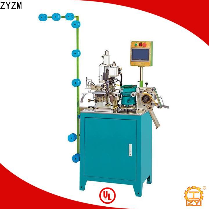 Latest metal slider mounting top stop zipper machine factory for zipper production