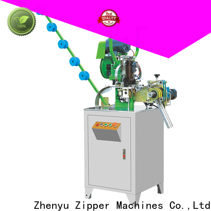 ZYZM metal slider mounting top stop machine factory for apparel industry